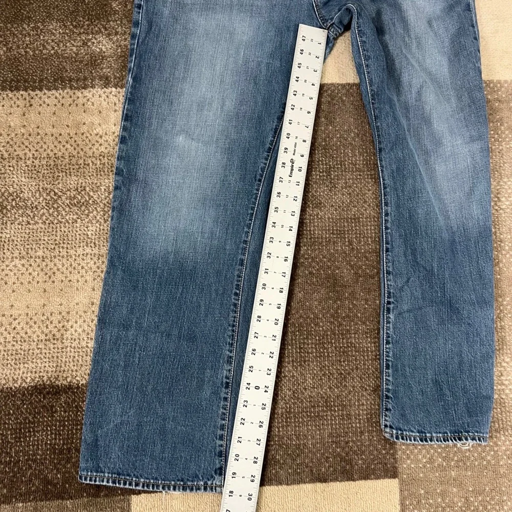 Calvin Klein‎ Jeans Mens 38X30 Bootcut Blue Denim Pants Boho Western Whiskering